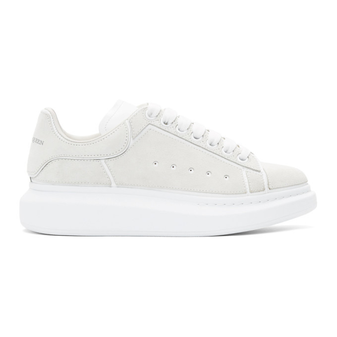 Grey suede store alexander mcqueen trainers