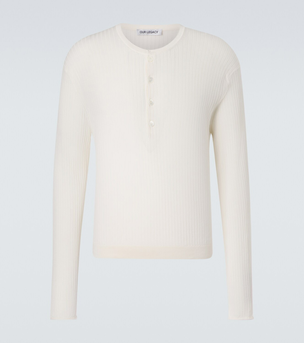 Our Legacy Fine ribbed-knit cotton Henley shirt Our Legacy