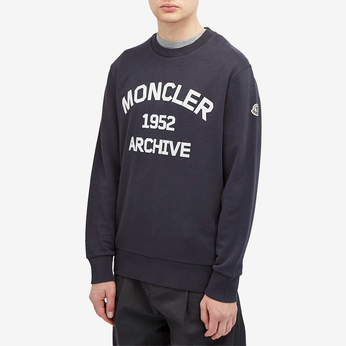 Moncler Men's Pixel Logo Sweatshirt in Navy Moncler