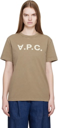 A.P.C. Khaki Standard Grand 'VPC' T-shirt