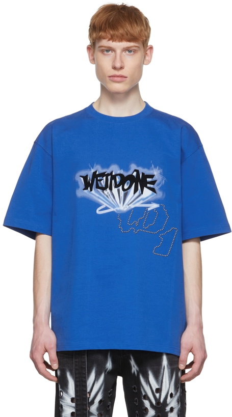 Photo: We11done Blue Cotton T-Shirt