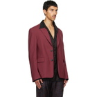 Dries Van Noten Burgundy Wool Blazer