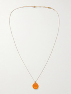 Bottega Veneta - Gold-Plated and Enamel Pendant Necklace