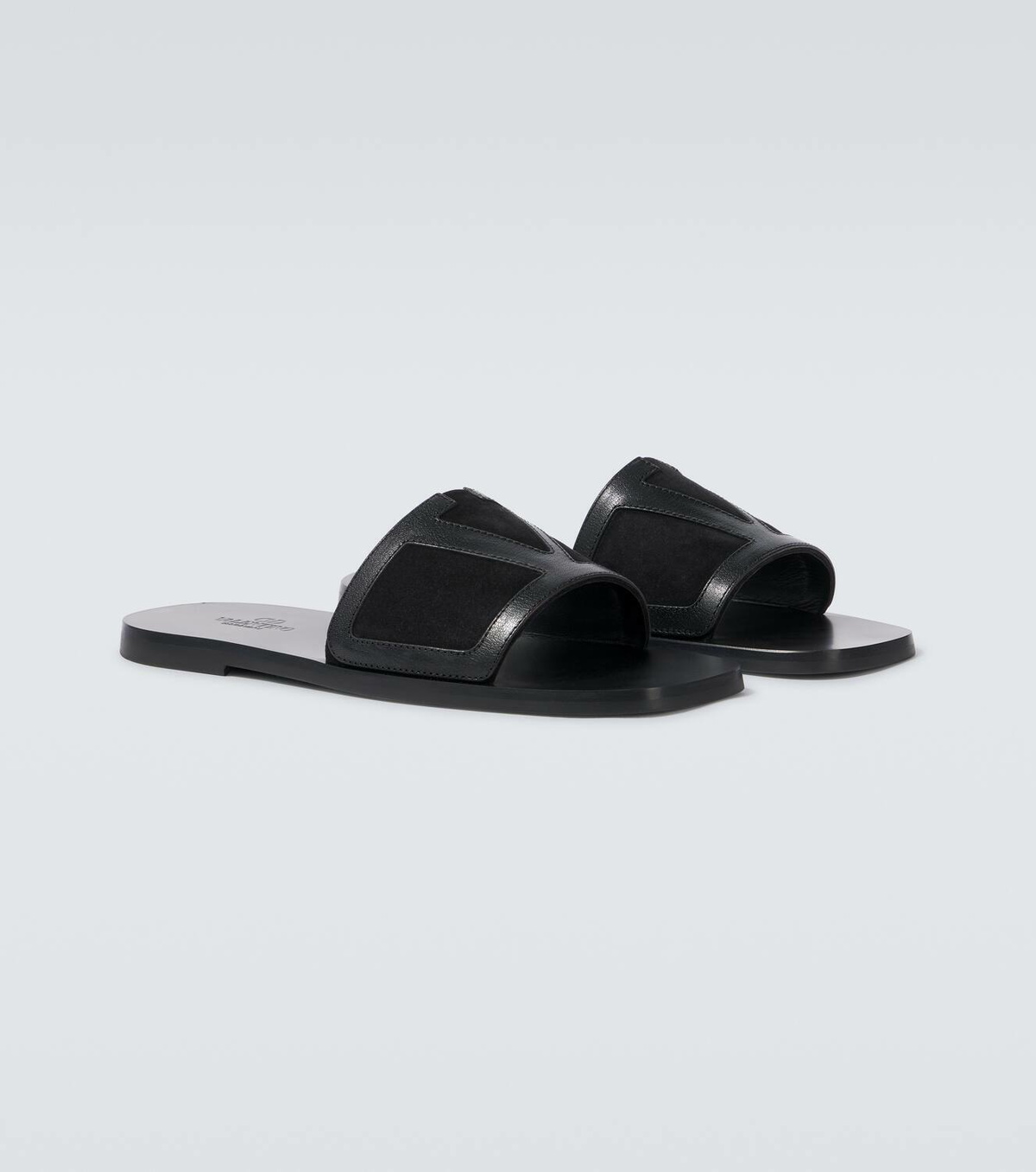 Valentino Garavani Viva Superstar leather and suede slides