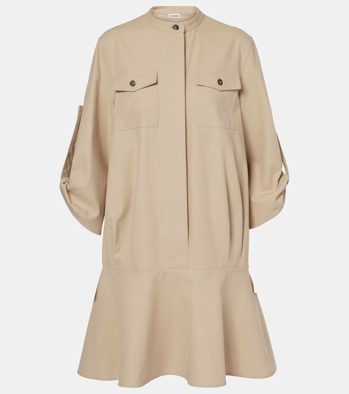 LOEWE VERTICAL STRIPED SHIRT DRESS 273146