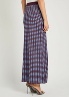 Rabanne Patterned Fine-knit Midi Skirt Blue