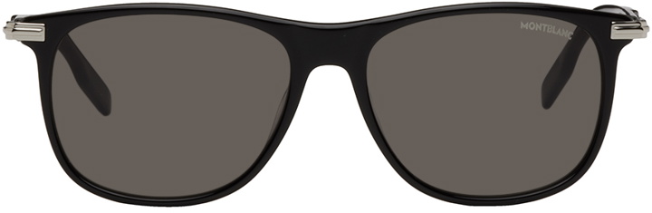 Photo: Montblanc Black Rectangular Sunglasses