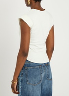 Stella Mccartney Cherry Printed Cotton T-shirt Ivory