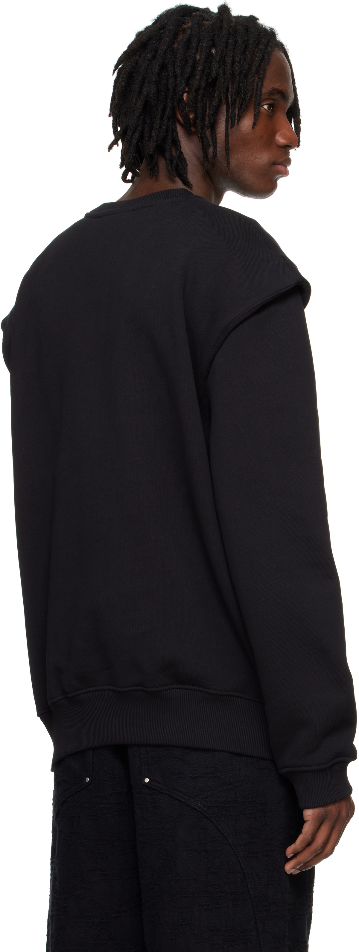 HELIOT EMIL Black Outline Logo Sweatshirt