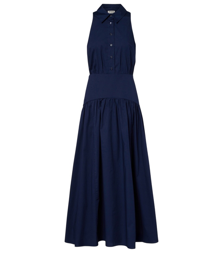 strapless open back dress Staud Black Wells Dress main image 1
