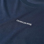 Calvin Klein Men's Micro Branding Essential T-Shirt in Black Iris