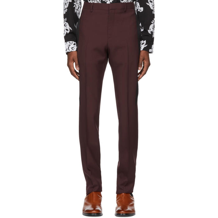 Photo: Givenchy Burgundy Slim Trousers