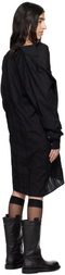 Ann Demeulemeester Black Halina Dropped Shoulder Shirt Minidress