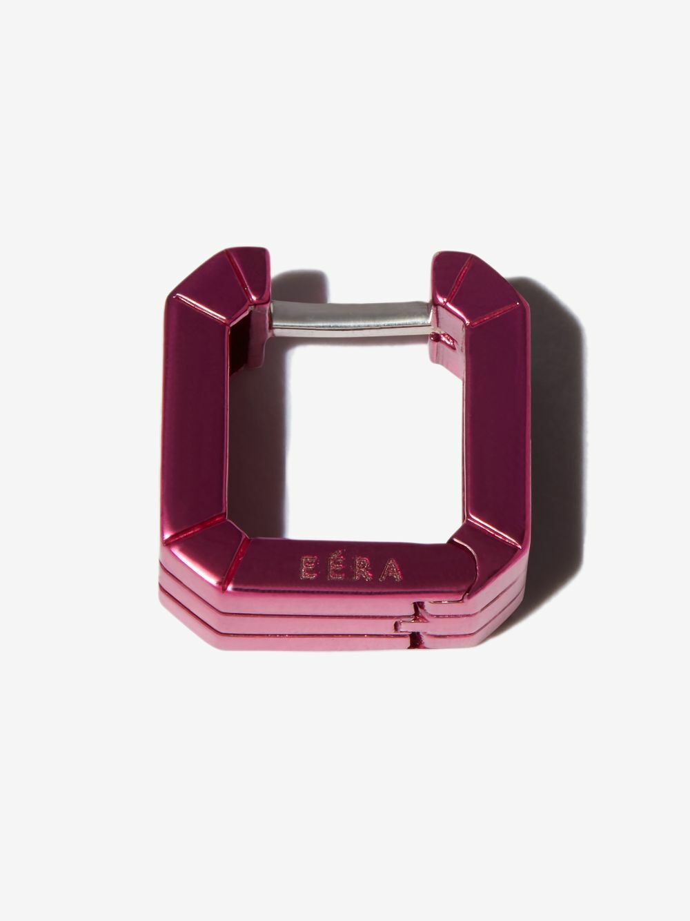EÉRA 18K White Gold Square Mini Hoop Earring