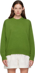 &Daughter Green Innes Slouch Crewneck Sweater