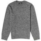 A.P.C. Men's Archie Wool Cashmere Crew Knit in Heathered Anthracite