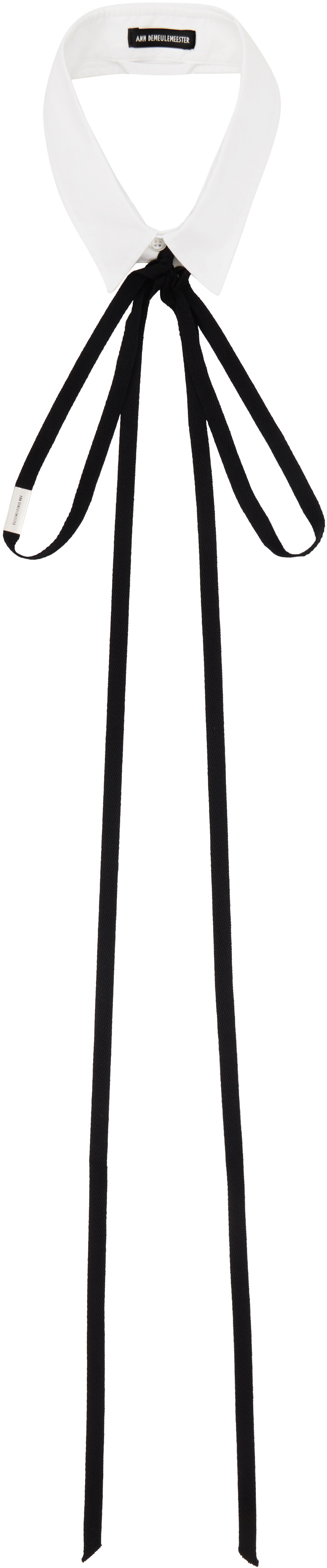Ann Demeulemeester White Ruud Shirt Collar Necklace
