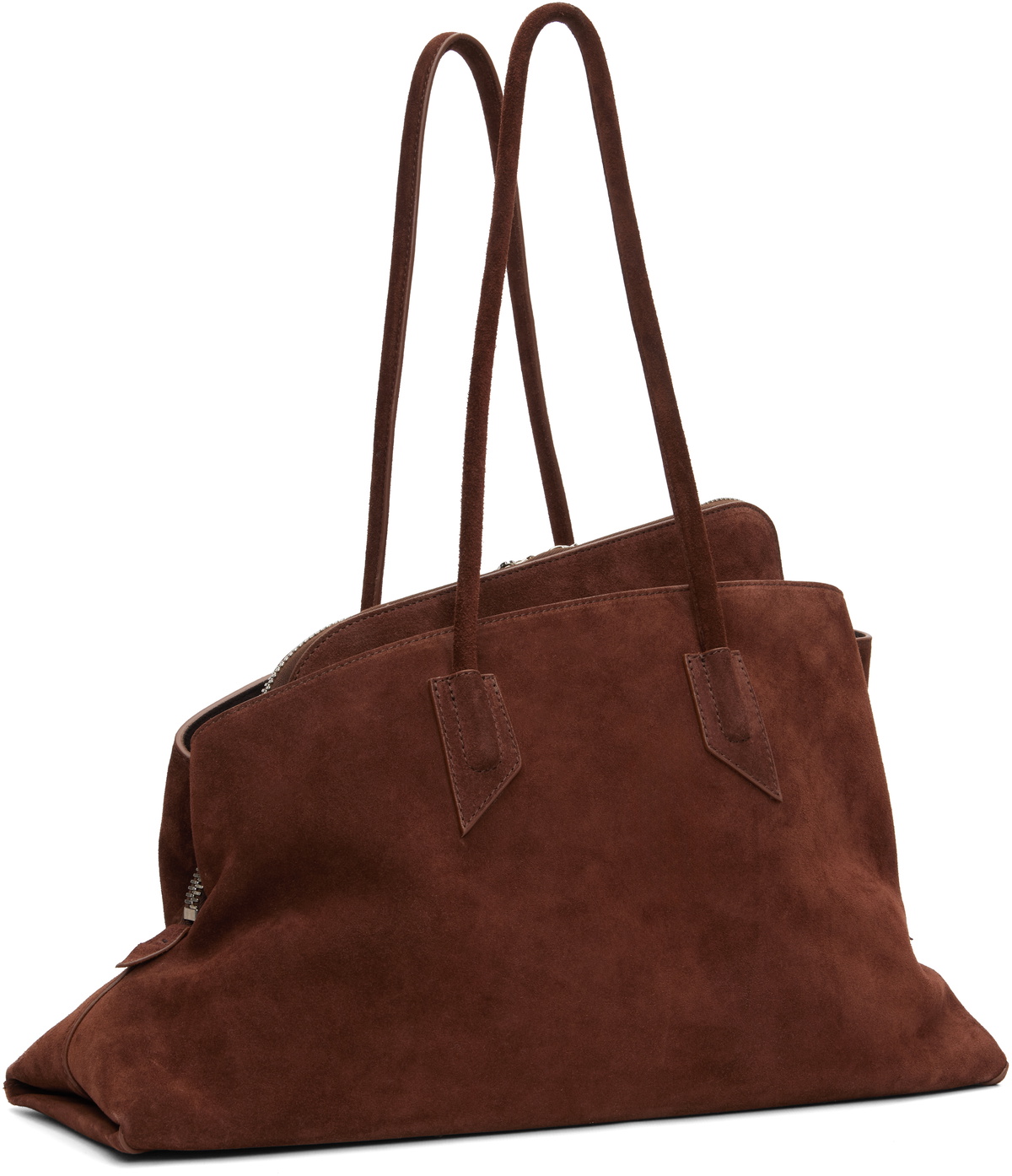 The Attico Tan 'La Passeggiata' Medium Top Handle Bag