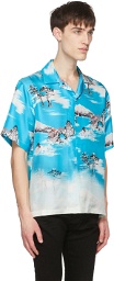 AMIRI Blue Silk Faded Shirt