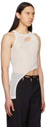 Dion Lee White Bone Merrow Tank Top