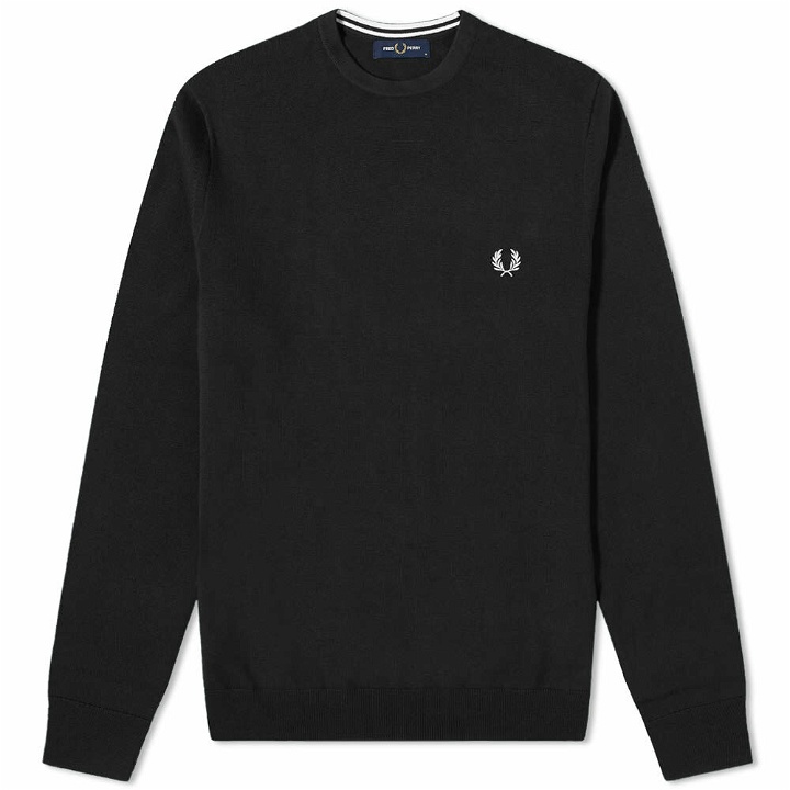 Photo: Fred Perry Authentic Men's Crew Knit in Black