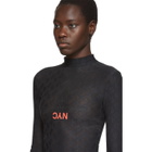 adidas Originals by Alexander Wang Black Lace Logo Bodysuit
