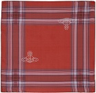 Vivienne Westwood Red Madras Check Pocket Square