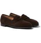 George Cleverley - Bradley Textured-Leather Penny Loafers - Brown