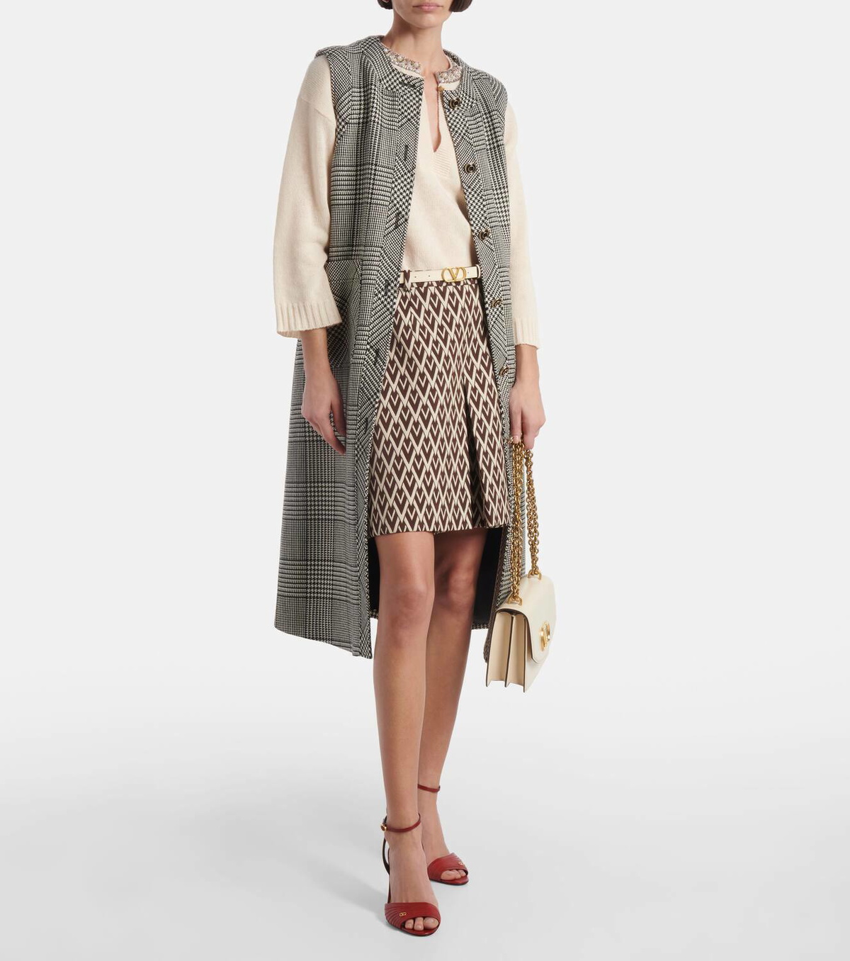 Valentino Garavani Sandales Ladycrush 85 en cuir à ornements