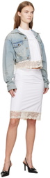 We11done Blue Cropped Denim Jacket