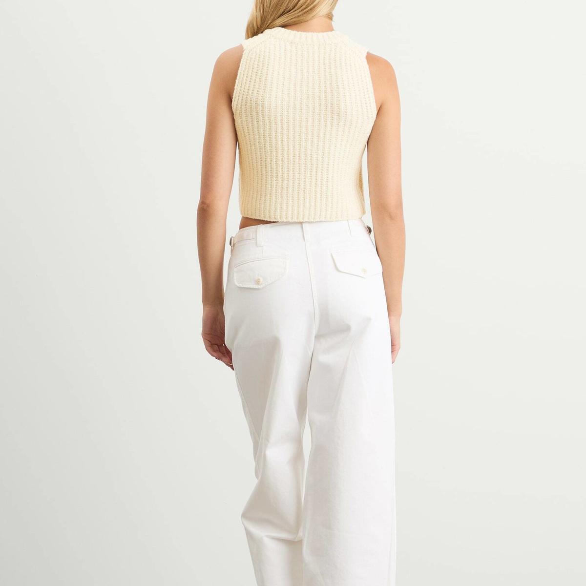 Nothing Written Women's Garine Wool Vest in Ivory