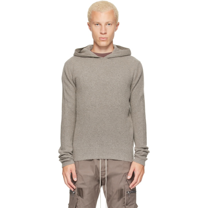 Photo: Rick Owens Gray Tower Felt Cashmere Hoodie