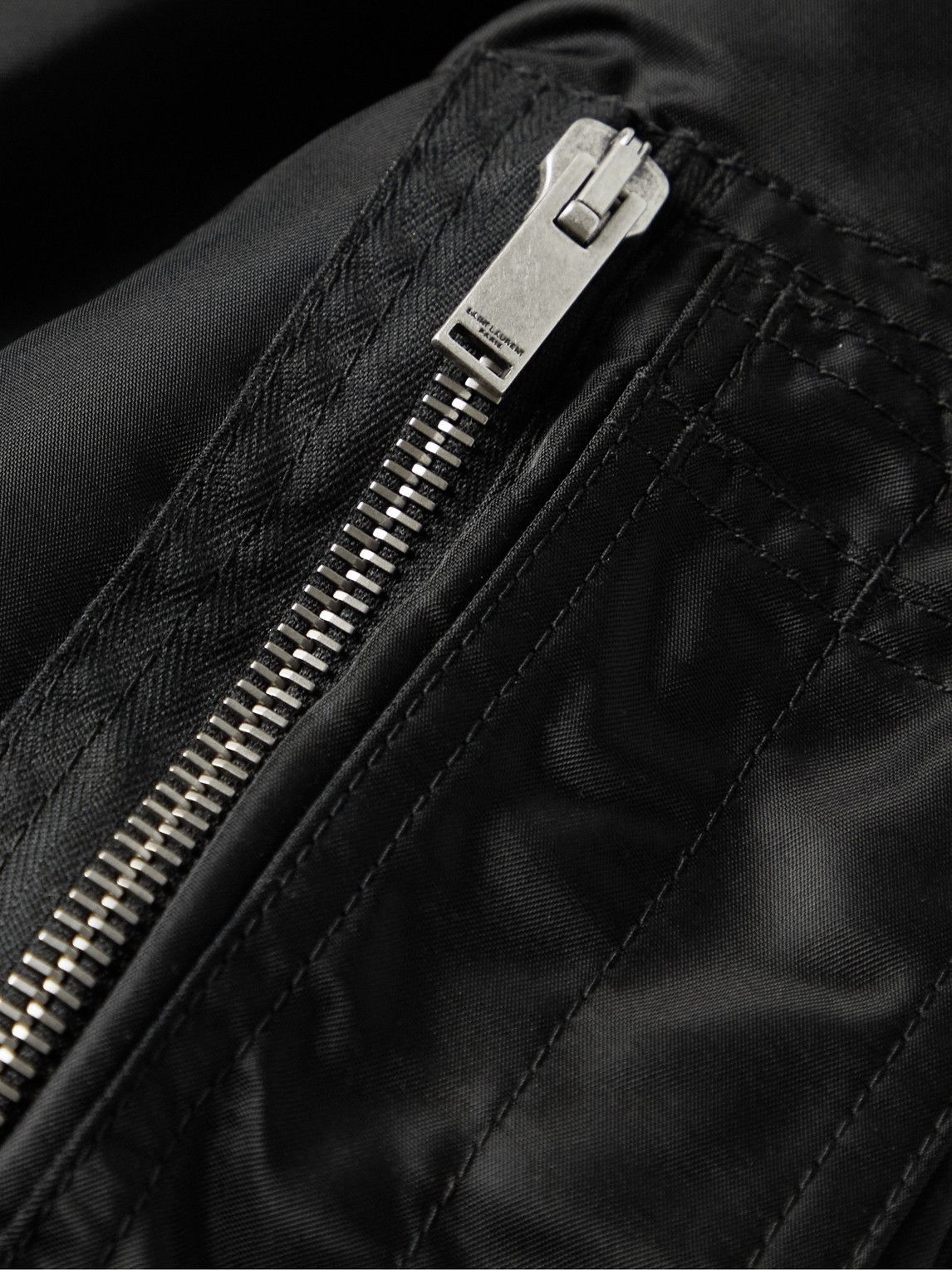 SAINT LAURENT - Slim-Fit Shell Bomber Jacket - Black