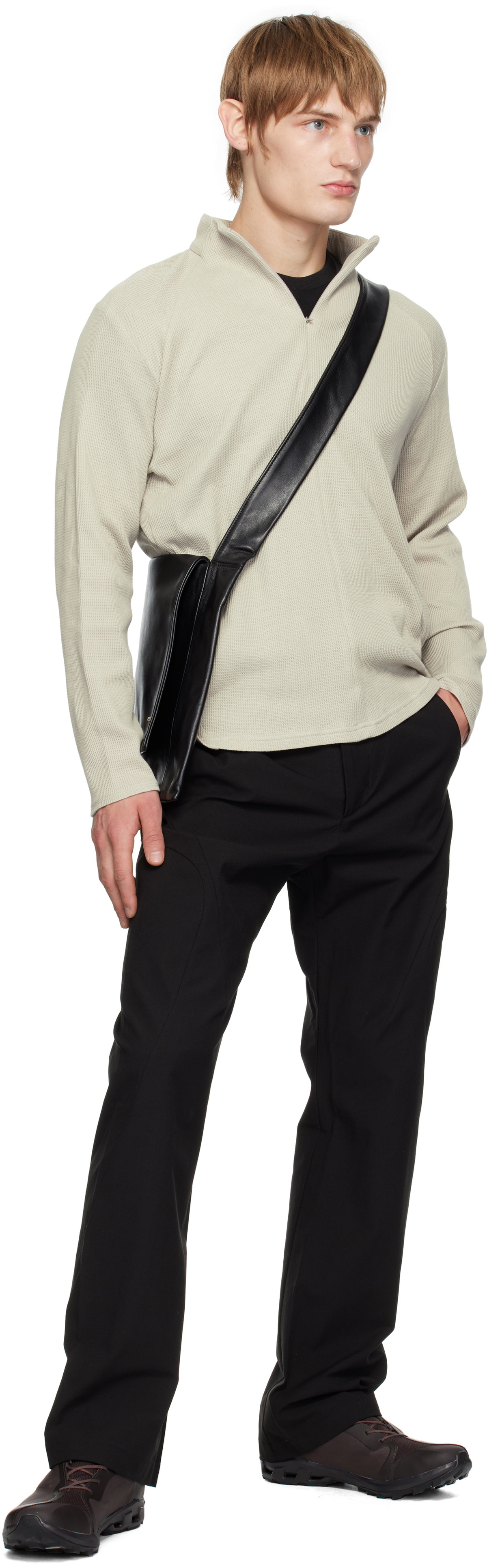 POST ARCHIVE FACTION (PAF) Taupe 7.0 Right Long Sleeve Sweatshirt