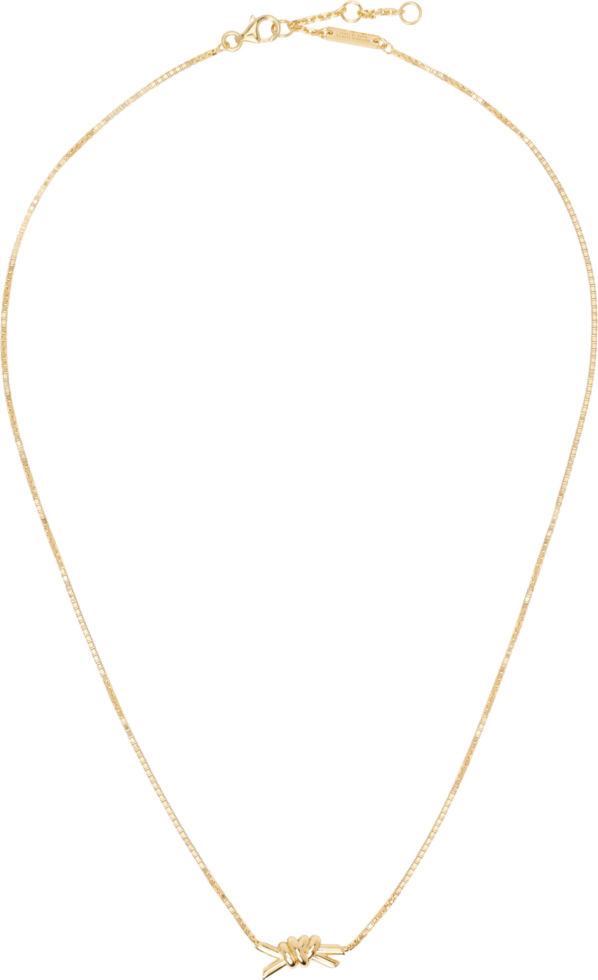 Bottega Veneta Gold Knot Necklace