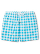 Solid & Striped - The Classic Short-Length Gingham Swim Shorts - Blue