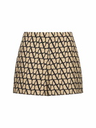 VALENTINO - Jacquard Logo High Waist Shorts