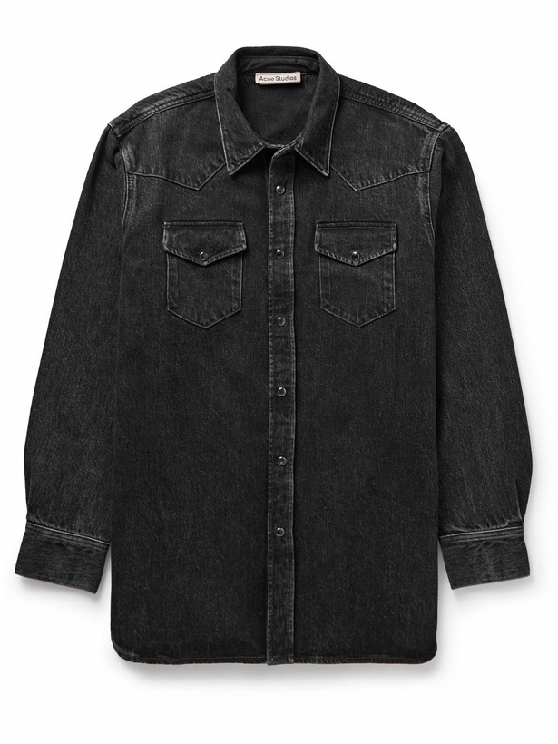 Photo: Acne Studios - Karty Denim Overshirt - Black