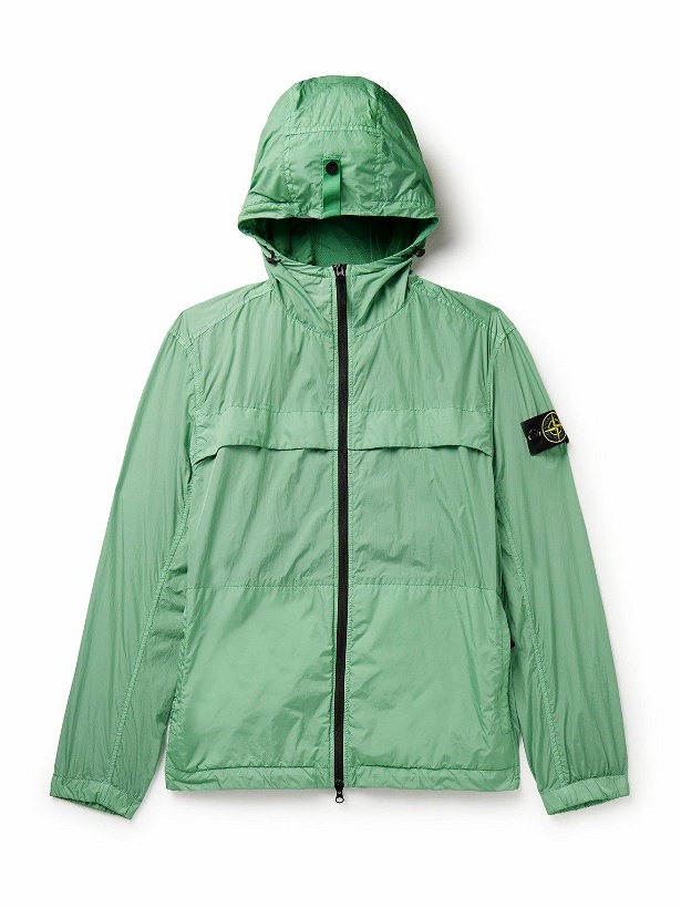 Photo: Stone Island - Logo-Appliquéd Crinkle Reps Nylon Hooded Jacket - Green