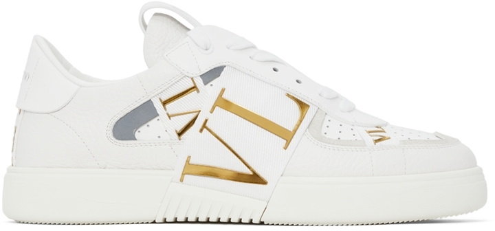 Photo: Valentino Garavani Leather VL7N With Bands Low Sneakers