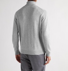 CLUB MONACO - Ribbed Mélange Wool and Cashmere-Blend Rollneck Sweater - Gray