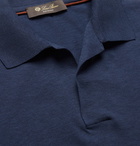 LORO PIANA - Cotton Polo Shirt - Blue