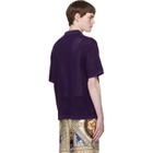 Casablanca Purple Short Sleeve Mesh Shirt