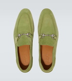 Gucci Jordaan Horsebit suede loafers