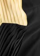 Lovebirds Colour-block Silk Crepe-de-chine Shirt Black