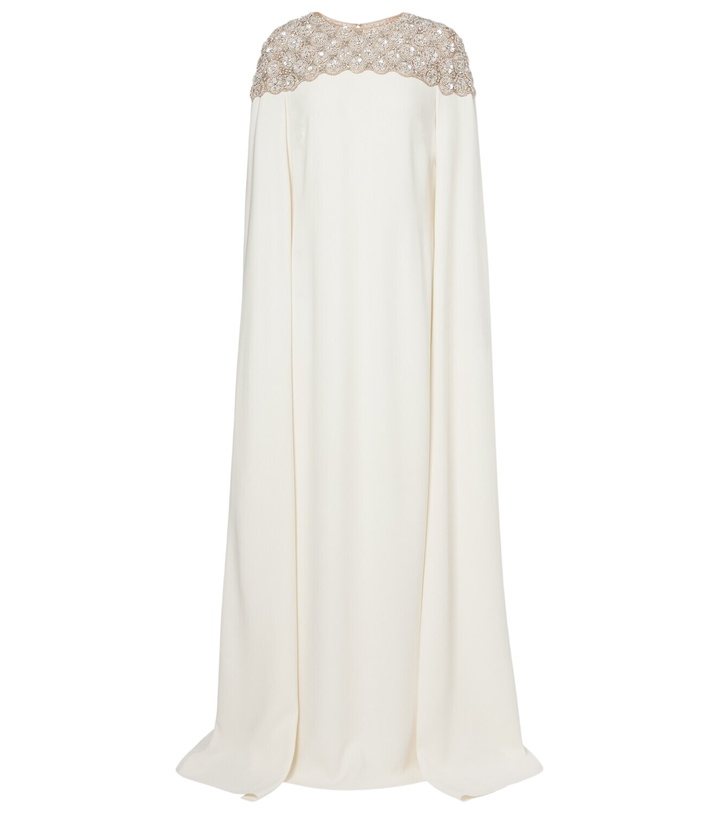 Photo: Oscar de la Renta Caped embellished silk-blend gown
