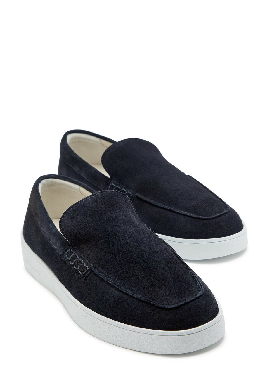 Jude Llow Jacqués Suede Loafers Navy