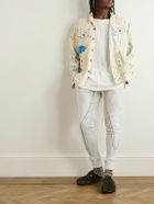 Greg Lauren - Slim-Fit Panelled Cotton-Jersey Sweatpants - Neutrals