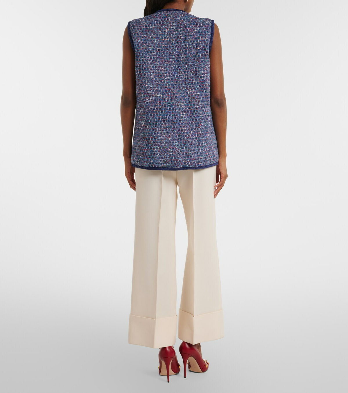 Valentino VGold Crepe Couture wide-leg pants