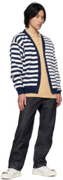 Kenzo Navy & White Kenzo Paris Nautical Stripes Cardigan